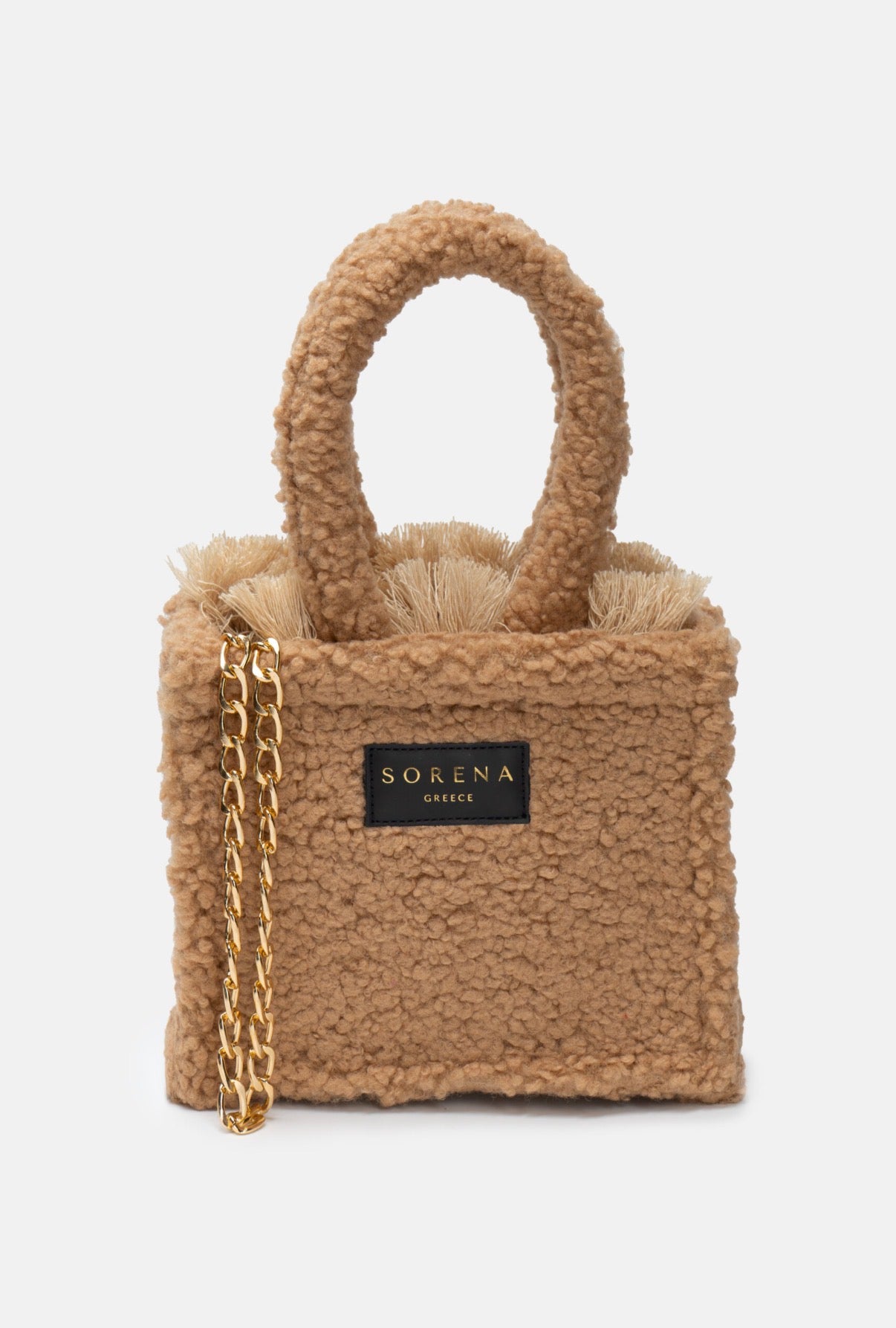 Brown Teddy Mini Tote Bag Sorena Greece
