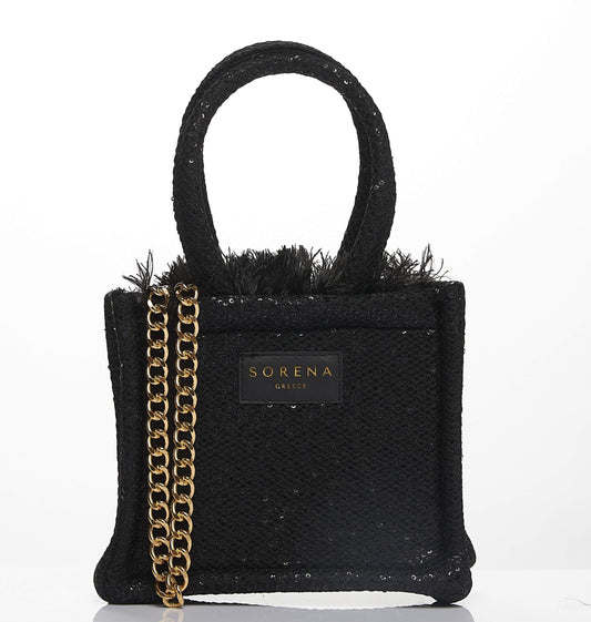 ADORA MINI TOTE BAG SCHWARZ BLACK SORENA HANDMADE