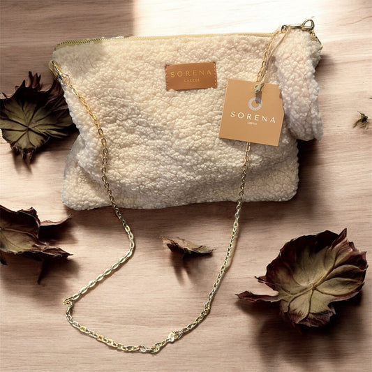 TEDDY CLUTCH BEIGE SORENA GREECE