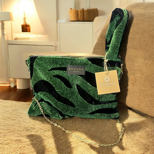 ANIMAL VELVET PETROL CLUTCH SORENA GREECE