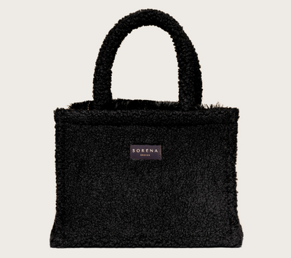 TEDDY BLACK MEDIUM TOTE BAG SORENA GREECE
