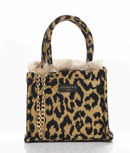 WILD MINI TOTE BAG SORENA HANDMADE ANIMAL PRINT
